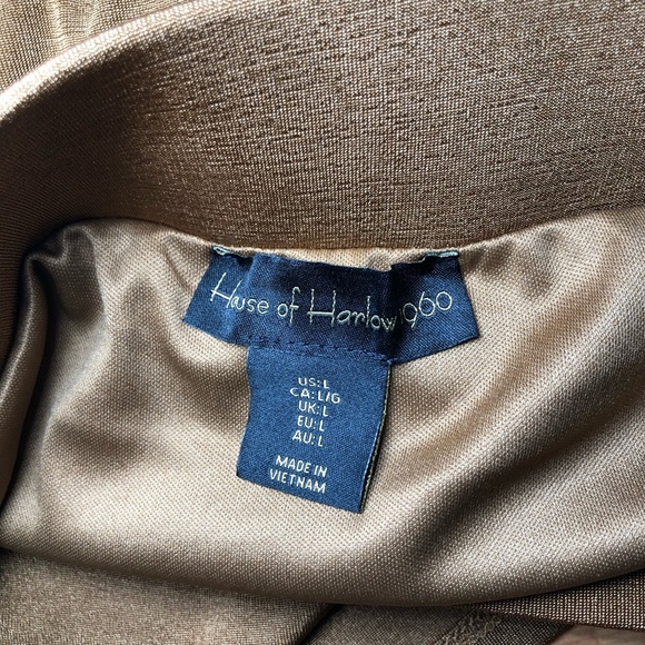 House of Harlow 1960 Shimmery Copper midi skirt size L - Picture 5 of 7
